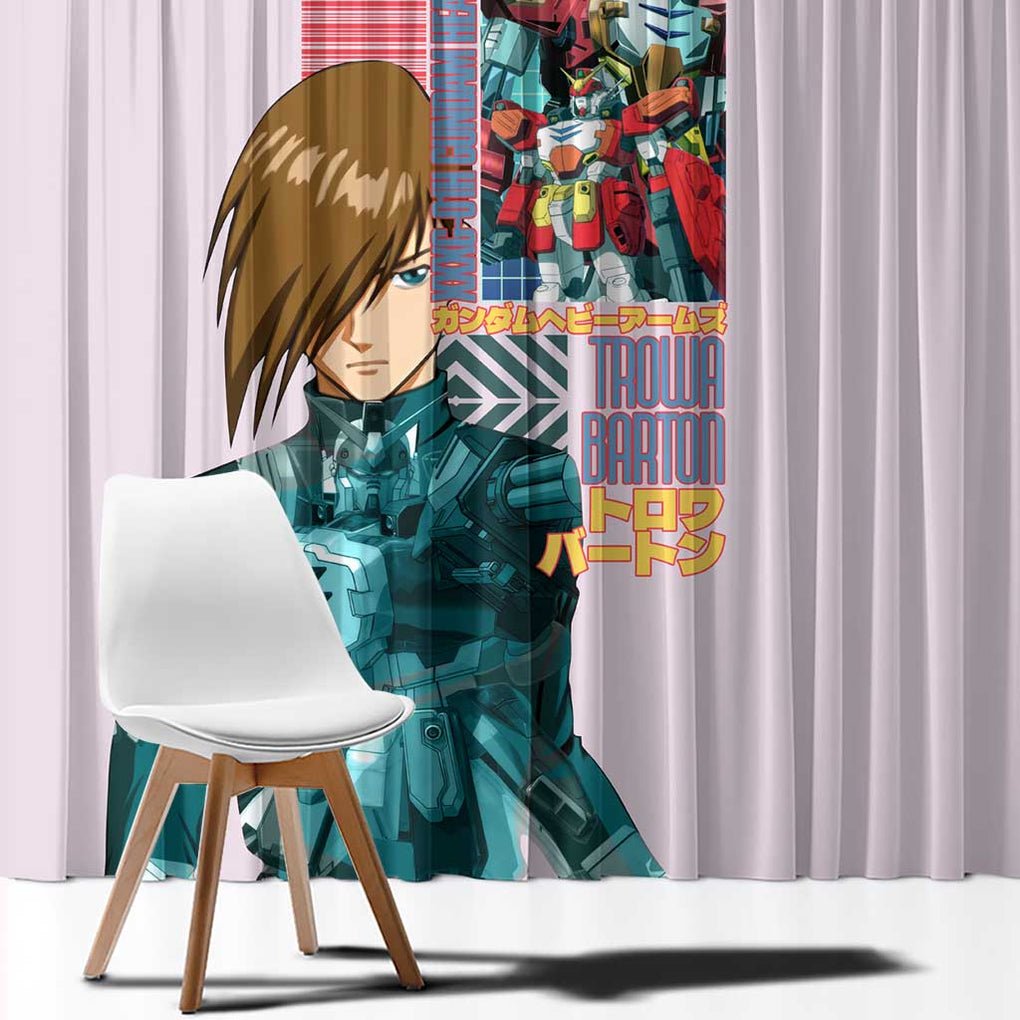 Heavyarms x Trowa Barton Gundam Wing Endless Waltz Window Curtain Anime Style