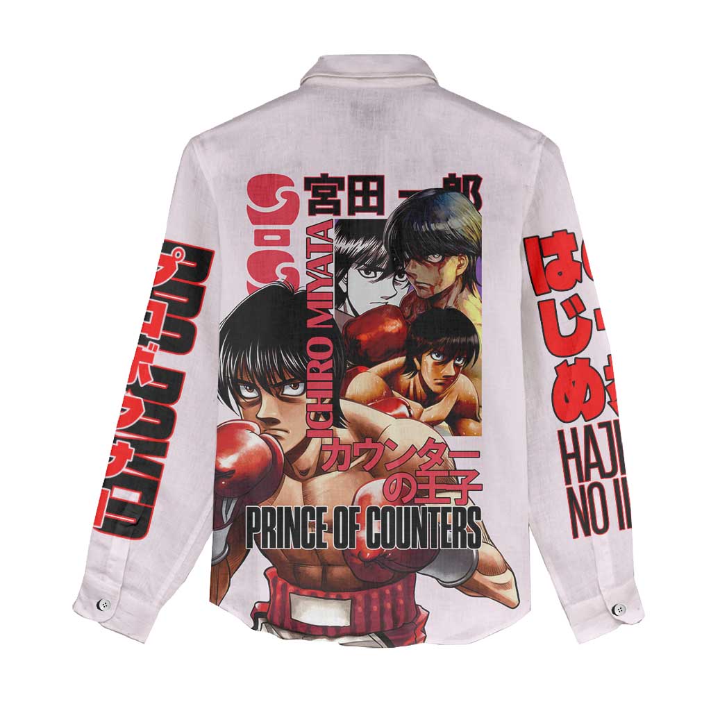 Ichiro Miyata Hajime no Ippo Women Casual Shirt Japan Anime Style - The Mazicc