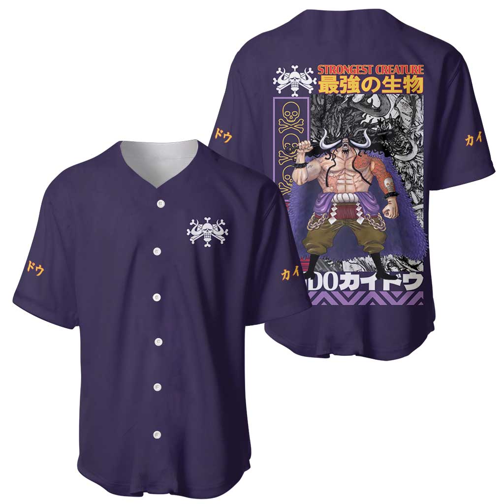 Kaido One Piece Baseball Jersey Japan Anime Style - The Mazicc