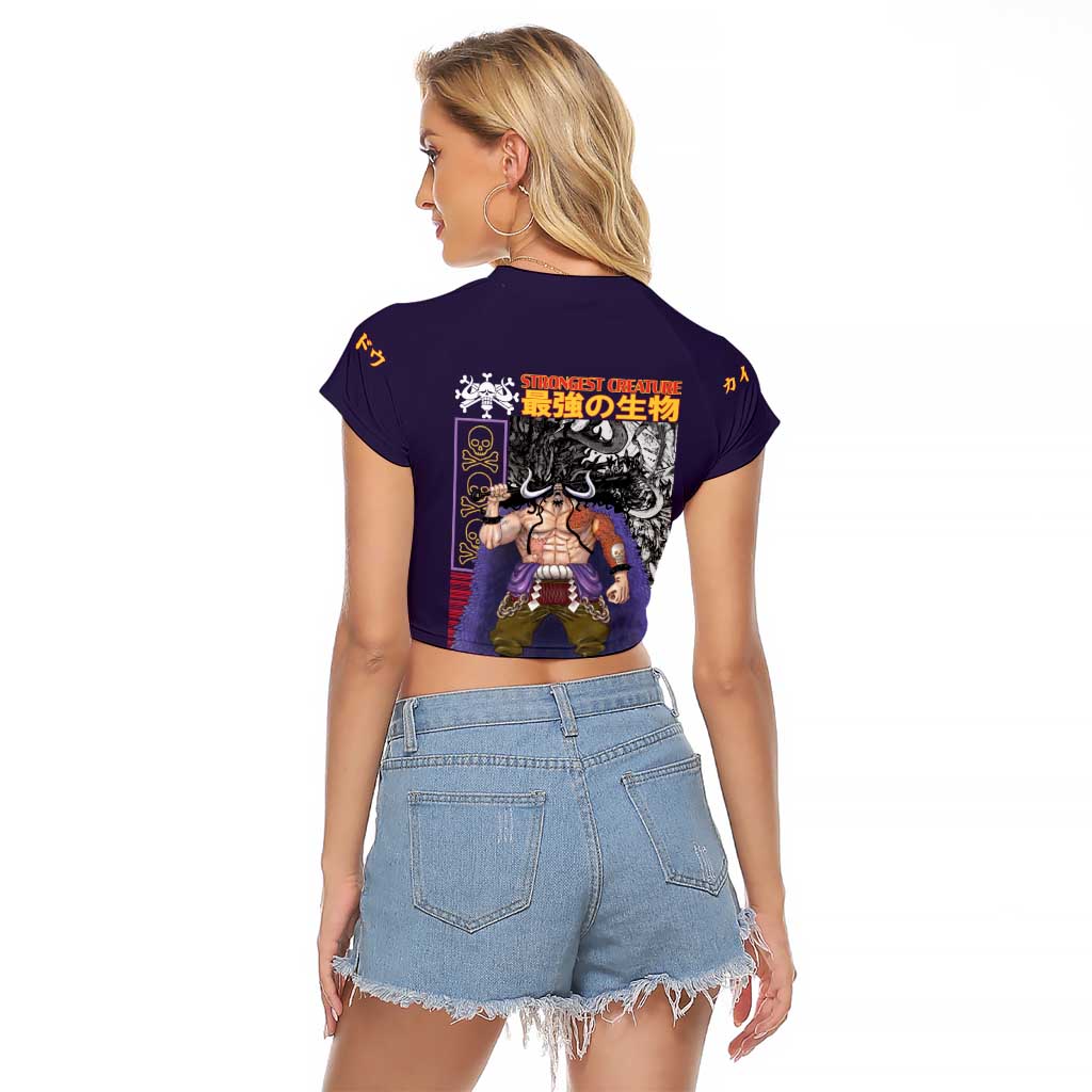 Kaido One Piece Raglan Cropped T Shirt Japan Anime Style - The Mazicc