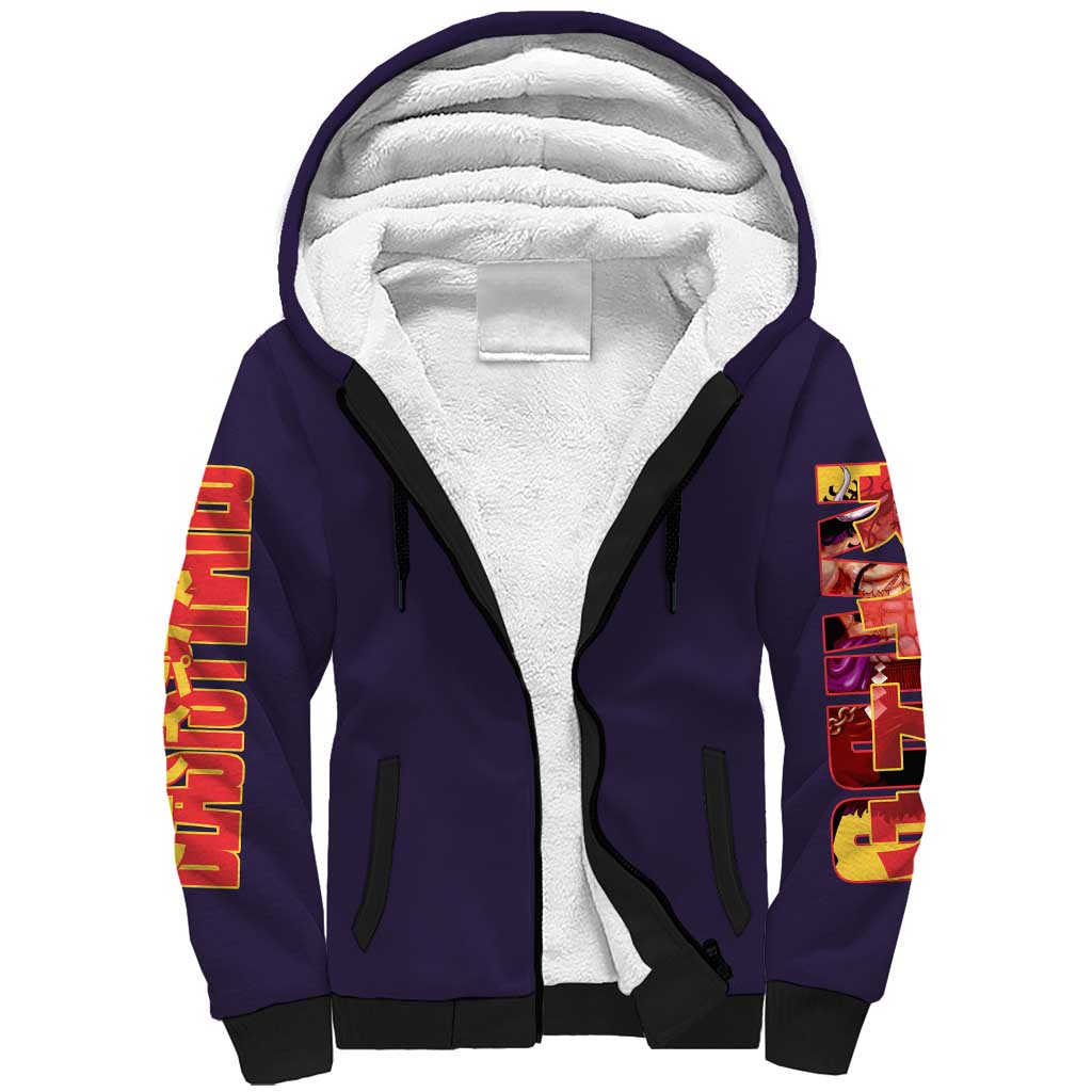 Kaido One Piece Sherpa Hoodie Japan Anime Style - The Mazicc