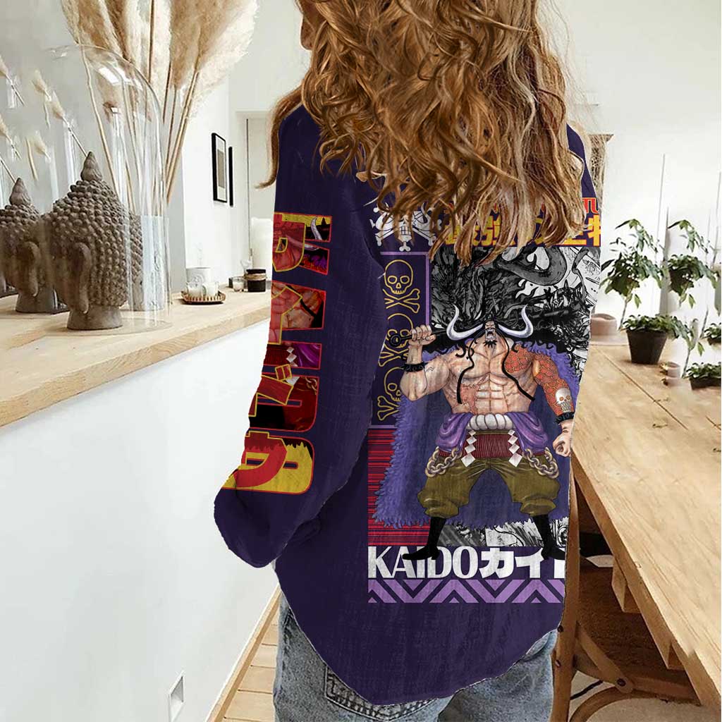 Kaido One Piece Women Casual Shirt Japan Anime Style - The Mazicc