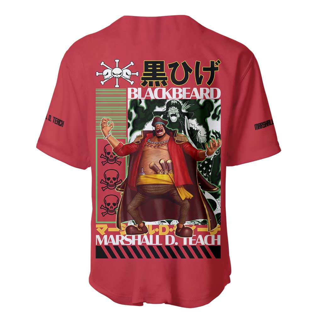 Marshall D. Teach One Piece Baseball Jersey Japan Anime Style - The Mazicc