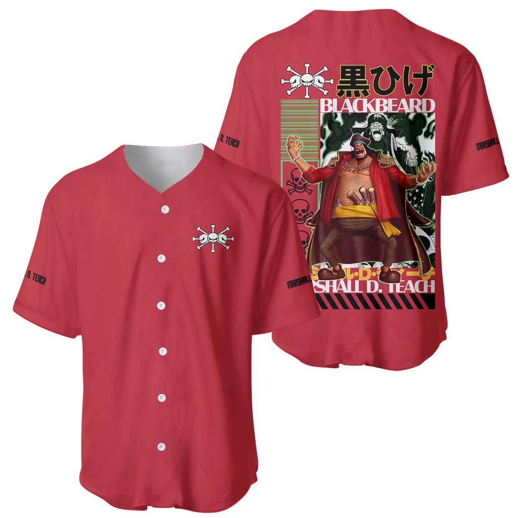 Marshall D. Teach One Piece Baseball Jersey Japan Anime Style - The Mazicc