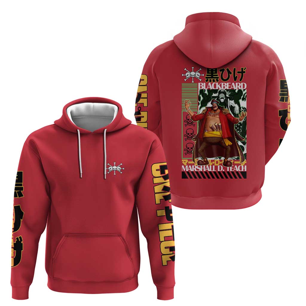 Marshall D. Teach One Piece Hoodie Japan Anime Style - The Mazicc