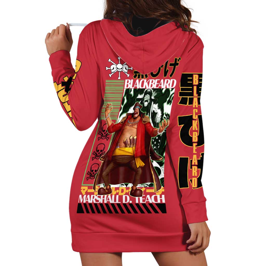 Marshall D. Teach One Piece Hoodie Dress Japan Anime Style - The Mazicc