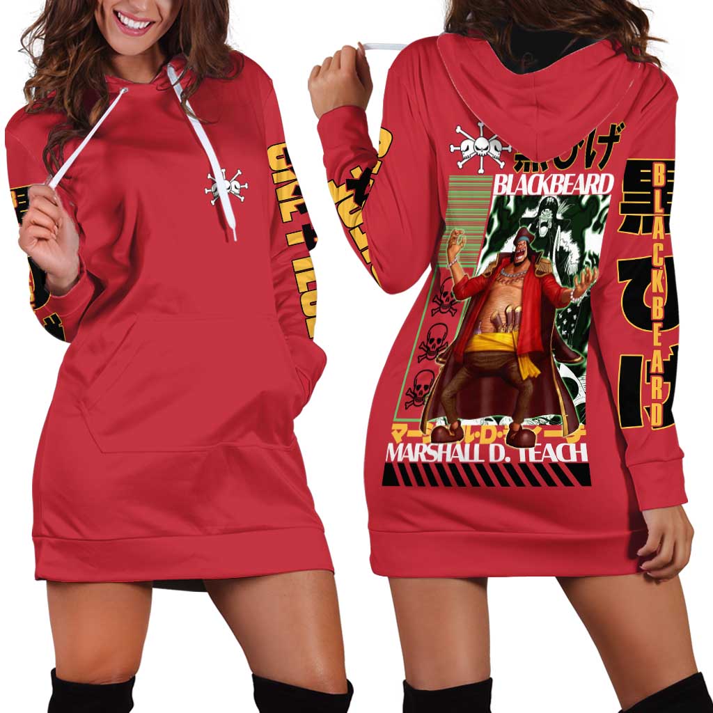 Marshall D. Teach One Piece Hoodie Dress Japan Anime Style - The Mazicc