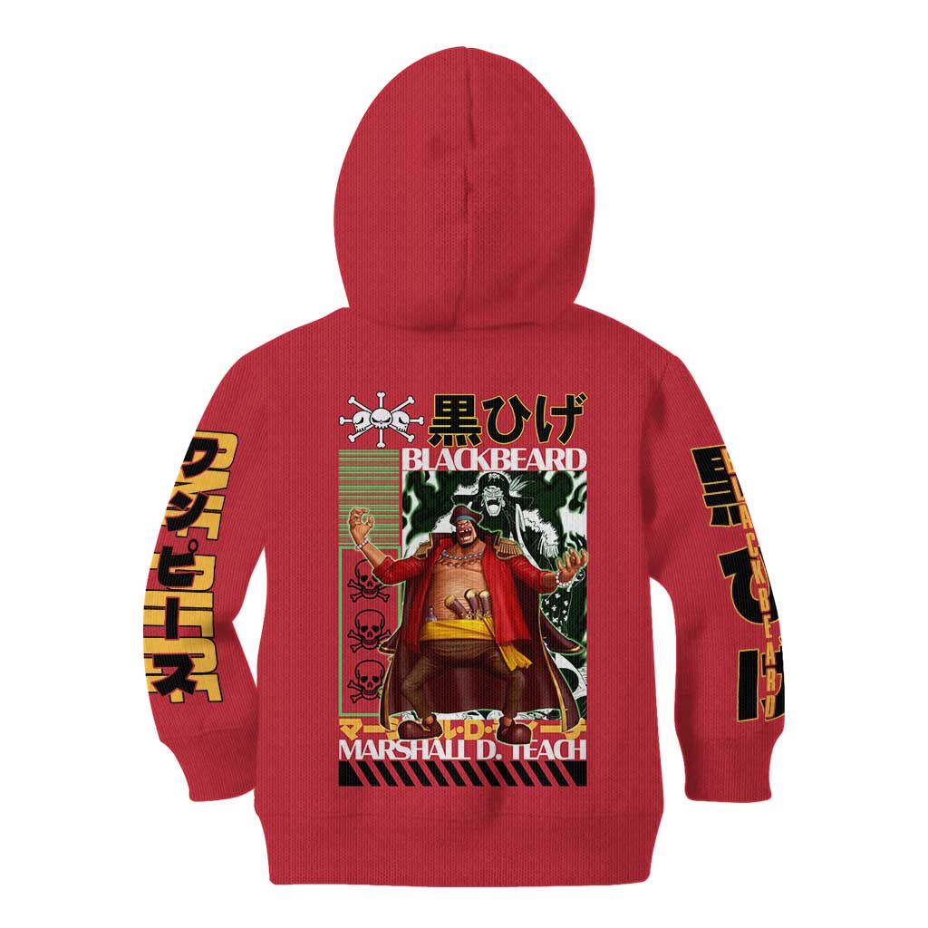 Marshall D. Teach One Piece Kid Hoodie Japan Anime Style - The Mazicc