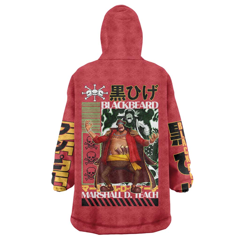 Marshall D. Teach One Piece Wearable Blanket Hoodie Japan Anime Style - The Mazicc