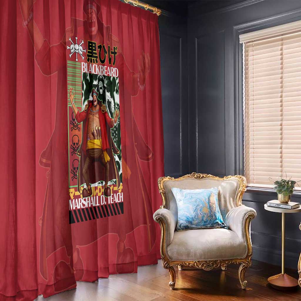 Marshall D. Teach One Piece Window Curtain Japan Anime Style - The Mazicc