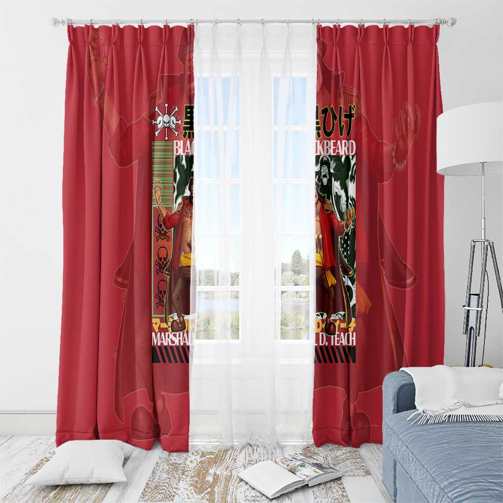 Marshall D. Teach One Piece Window Curtain Japan Anime Style - The Mazicc