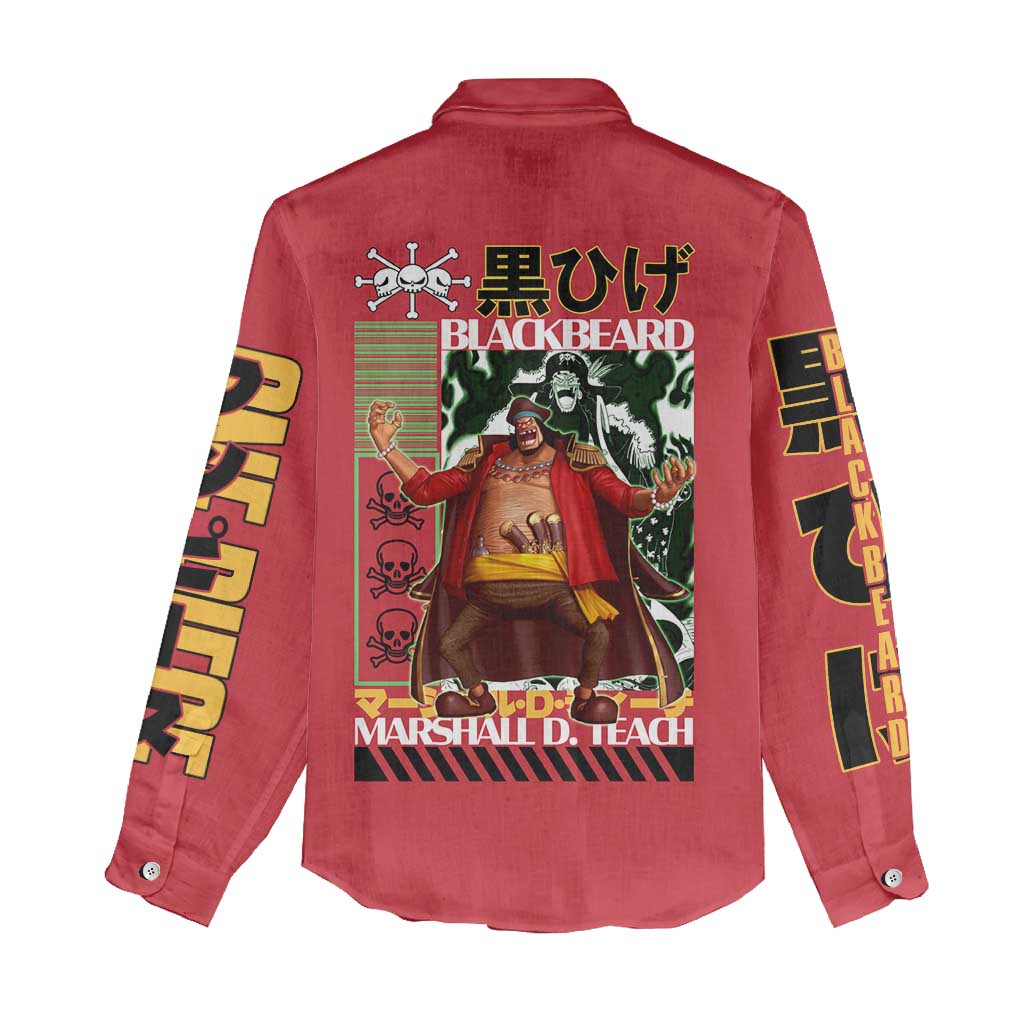 Marshall D. Teach One Piece Women Casual Shirt Japan Anime Style - The Mazicc