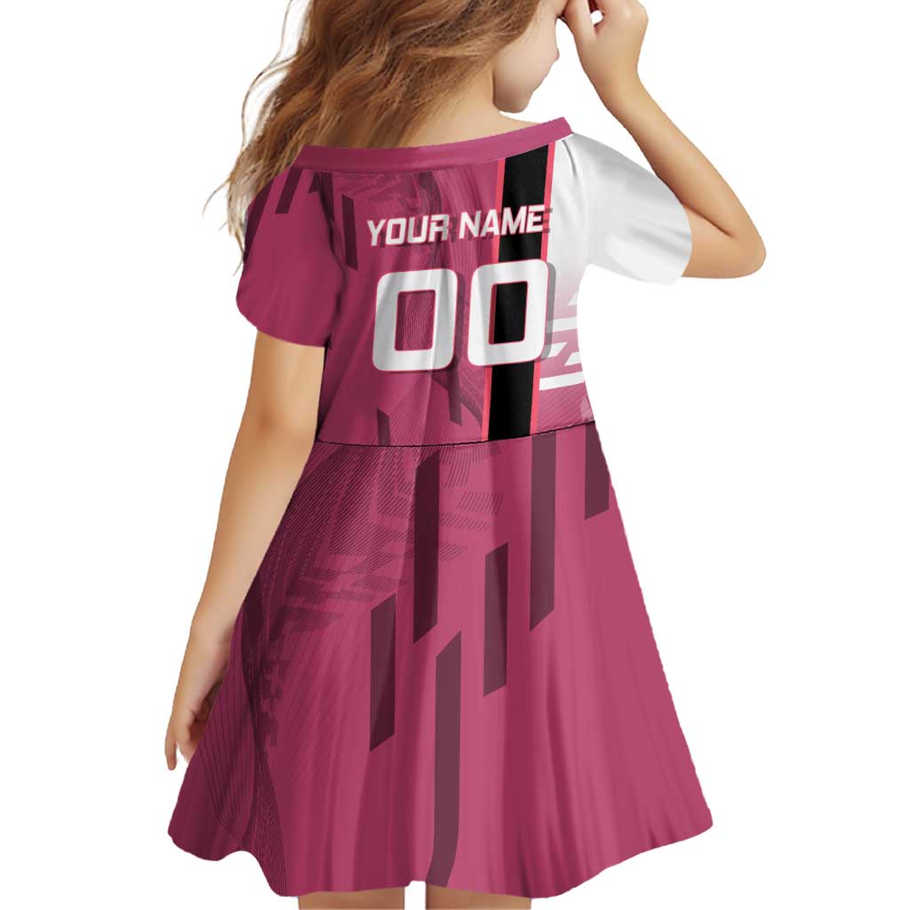 Personalized Nezuko Kamado Demon Slayer Badminton Cheerleader Family Matching Summer Maxi Dress and Hawaiian Shirt with Pom Poms and Pink White Graphic Design