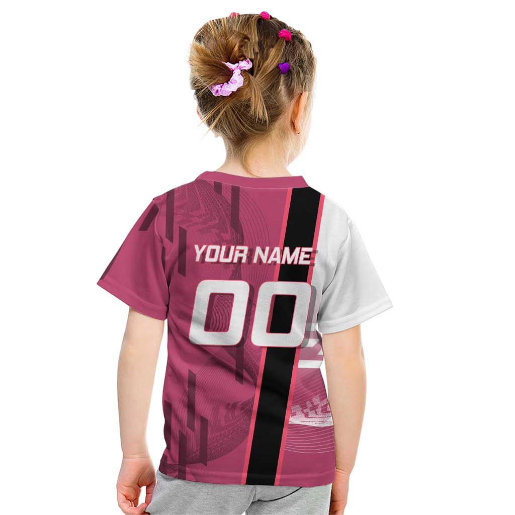 Personalized Nezuko Kamado Demon Slayer Badminton Cheerleader Kid T Shirt with Pom Poms and Pink White Graphic Design - The Mazicc