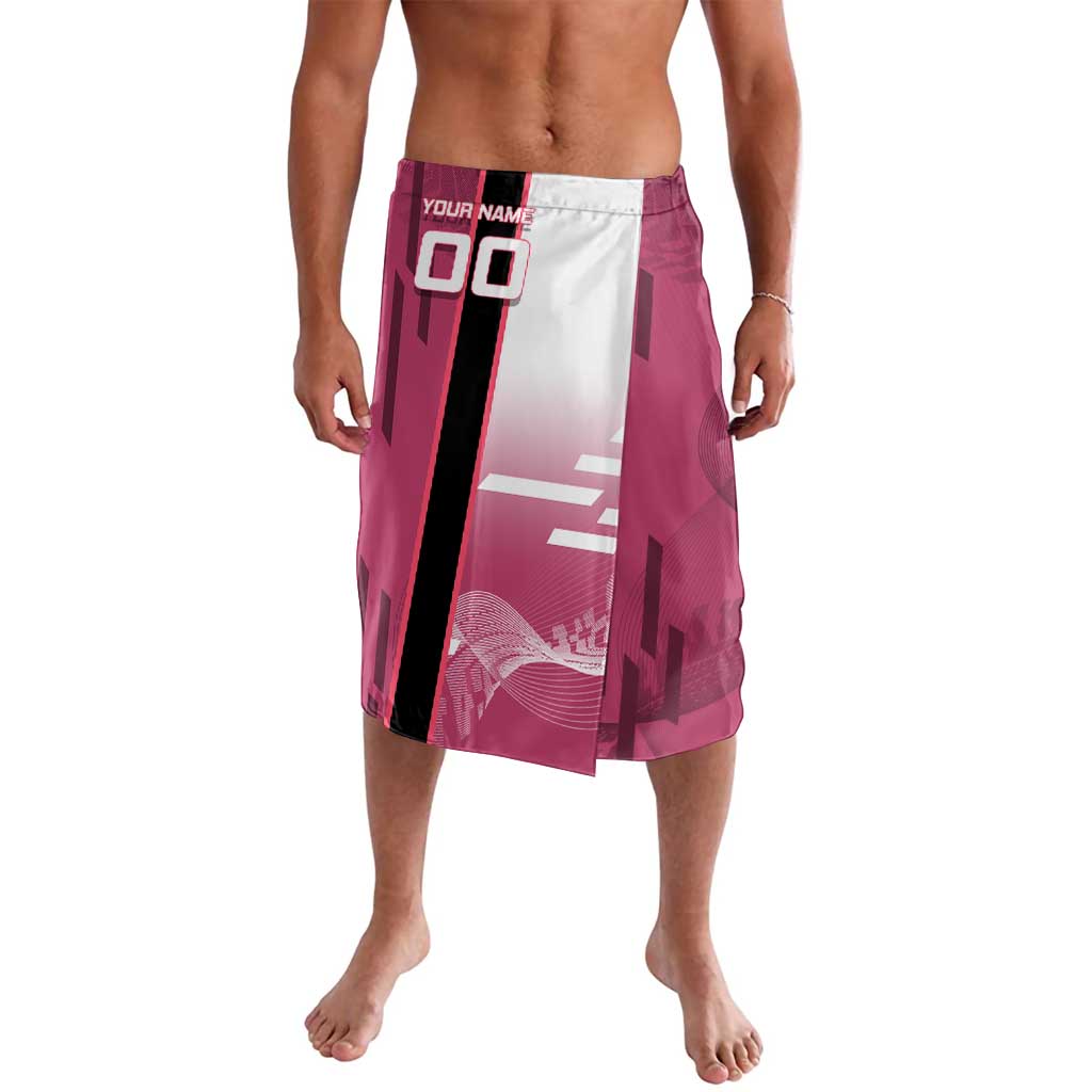 Personalized Nezuko Kamado Demon Slayer Badminton Cheerleader Lavalava with Pom Poms and Pink White Graphic Design - The Mazicc