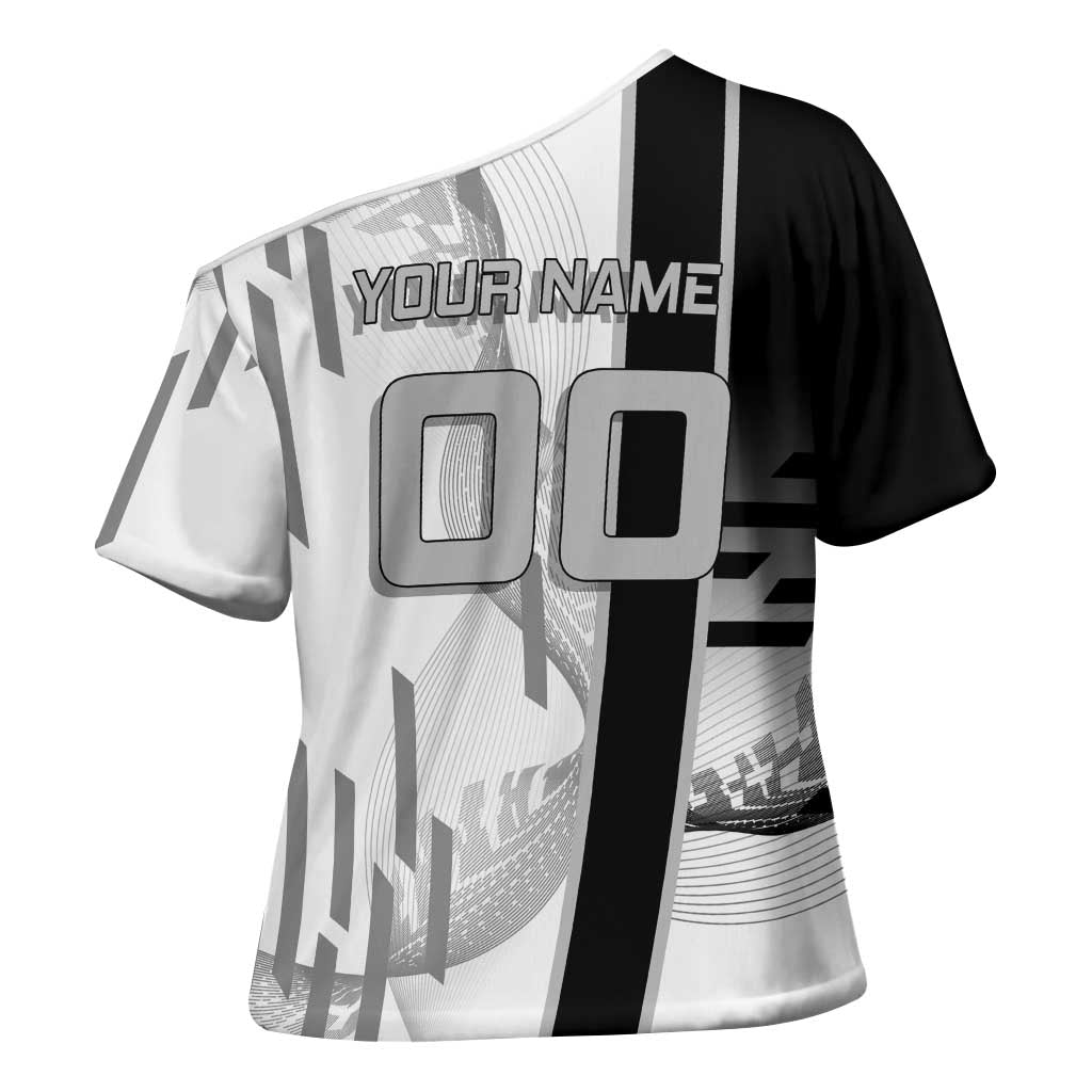 Personalized Obanai Iguro Demon Slayer Badminton Cross Shoulder Shirt with Racket Action Pose and Black White Graphic Design - The Mazicc