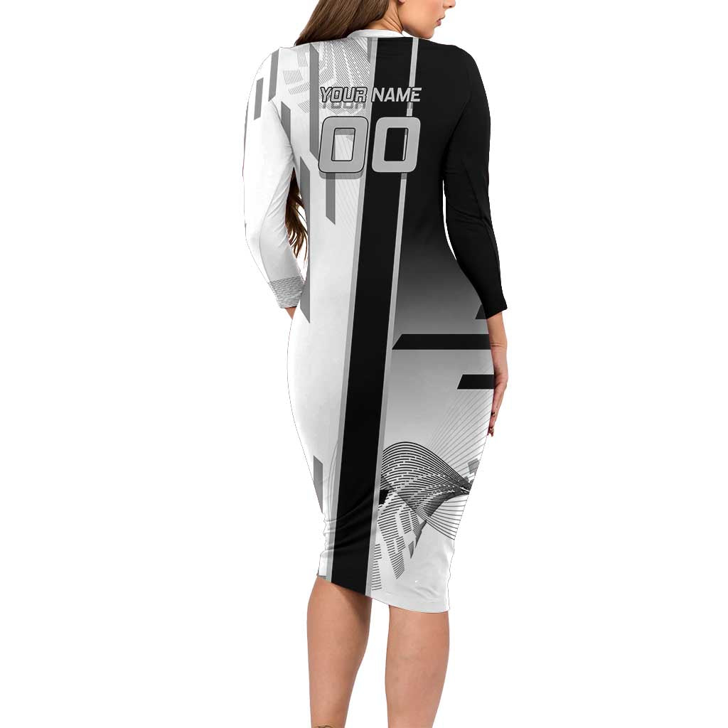 Personalized Obanai Iguro Demon Slayer Badminton Family Matching Long Sleeve Bodycon Dress and Hawaiian Shirt with Racket Action Pose and Black White Graphic Design