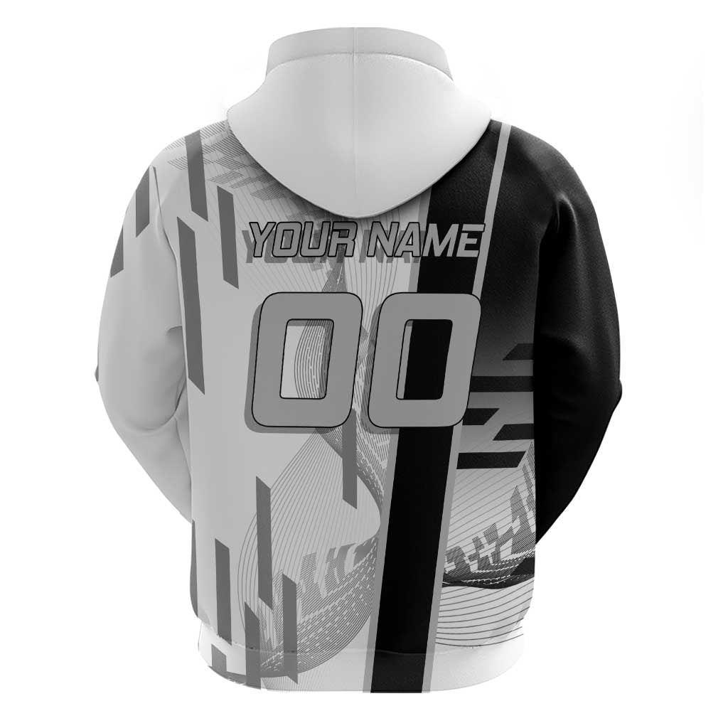 Personalized Obanai Iguro Demon Slayer Badminton Hoodie with Racket Action Pose and Black White Graphic Design - The Mazicc
