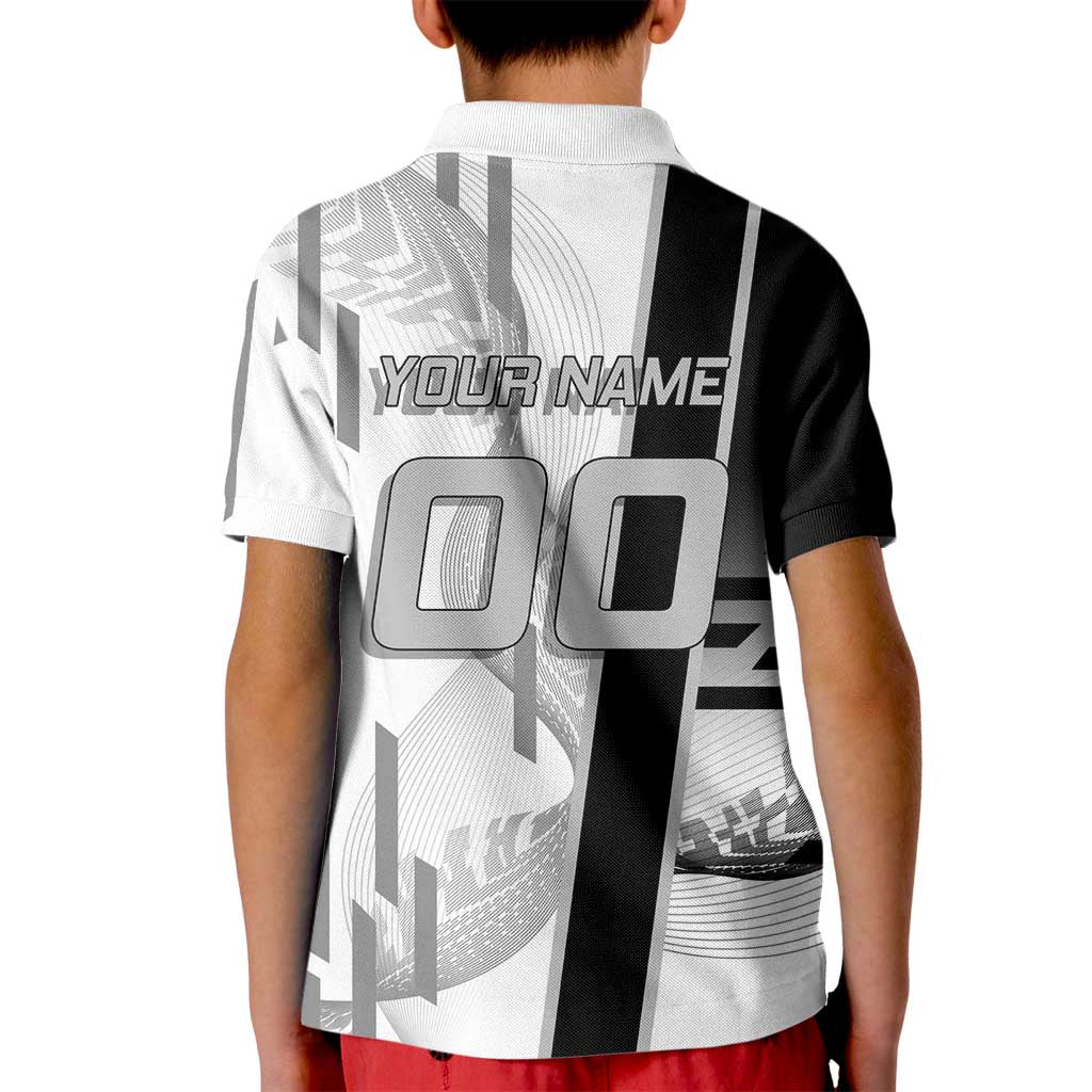 Personalized Obanai Iguro Demon Slayer Badminton Kid Polo Shirt with Racket Action Pose and Black White Graphic Design - The Mazicc