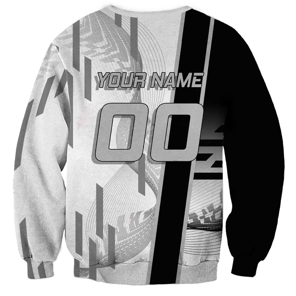 Personalized Obanai Iguro Demon Slayer Badminton Sweatshirt with Racket Action Pose and Black White Graphic Design - The Mazicc