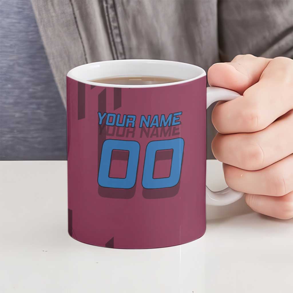 Personalized Giyuu Tomioka Demon Slayer Badminton Theme Ceramic Mug with Racket Action Pose and Tricolor Graphic Design - The Mazicc