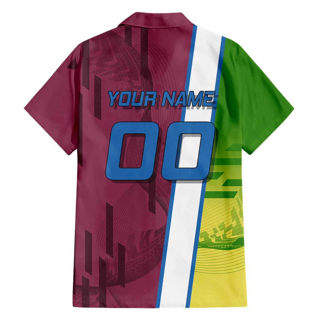 Personalized Giyuu Tomioka Demon Slayer Badminton Theme Family Matching Off The Shoulder Long Sleeve Dress and Hawaiian Shirt with Racket Action Pose and Tricolor Graphic Design