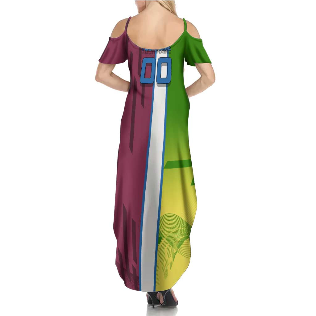 Personalized Giyuu Tomioka Demon Slayer Badminton Theme Family Matching Summer Maxi Dress and Hawaiian Shirt with Racket Action Pose and Tricolor Graphic Design