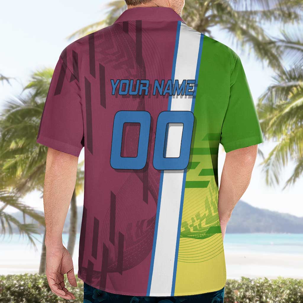 Personalized Giyuu Tomioka Demon Slayer Badminton Theme Hawaiian Shirt with Racket Action Pose and Tricolor Graphic Design - The Mazicc