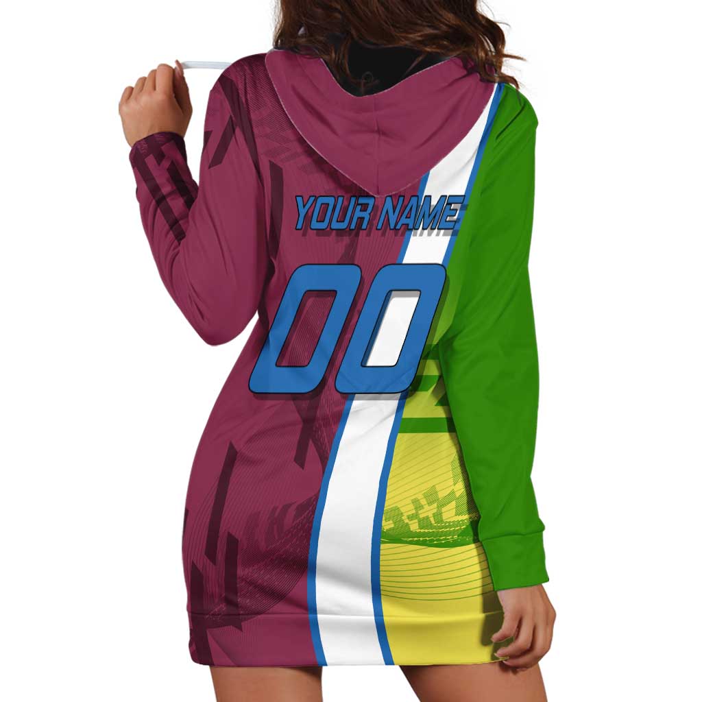 Personalized Giyuu Tomioka Demon Slayer Badminton Theme Hoodie Dress with Racket Action Pose and Tricolor Graphic Design - The Mazicc