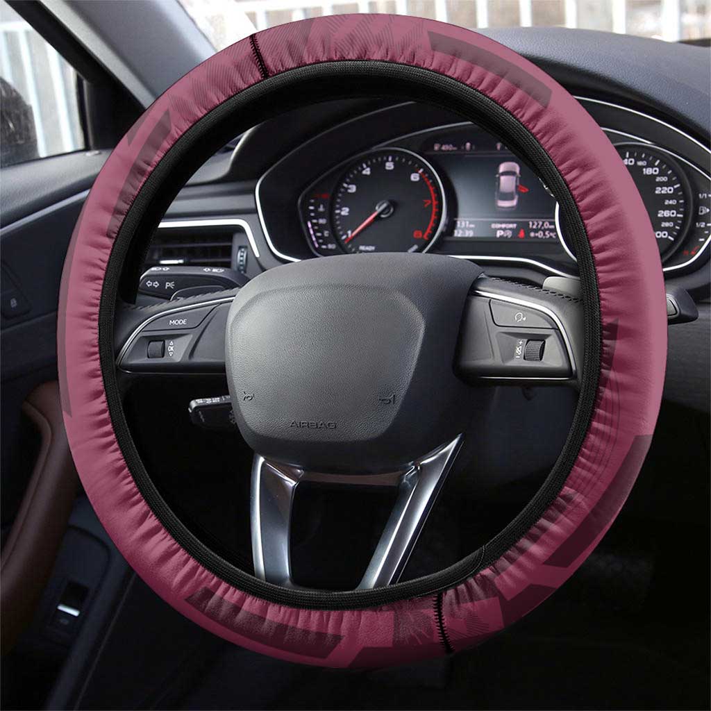 Giyuu Tomioka Demon Slayer Badminton Theme Steering Wheel Cover with Racket Action Pose and Tricolor Graphic Design - The Mazicc