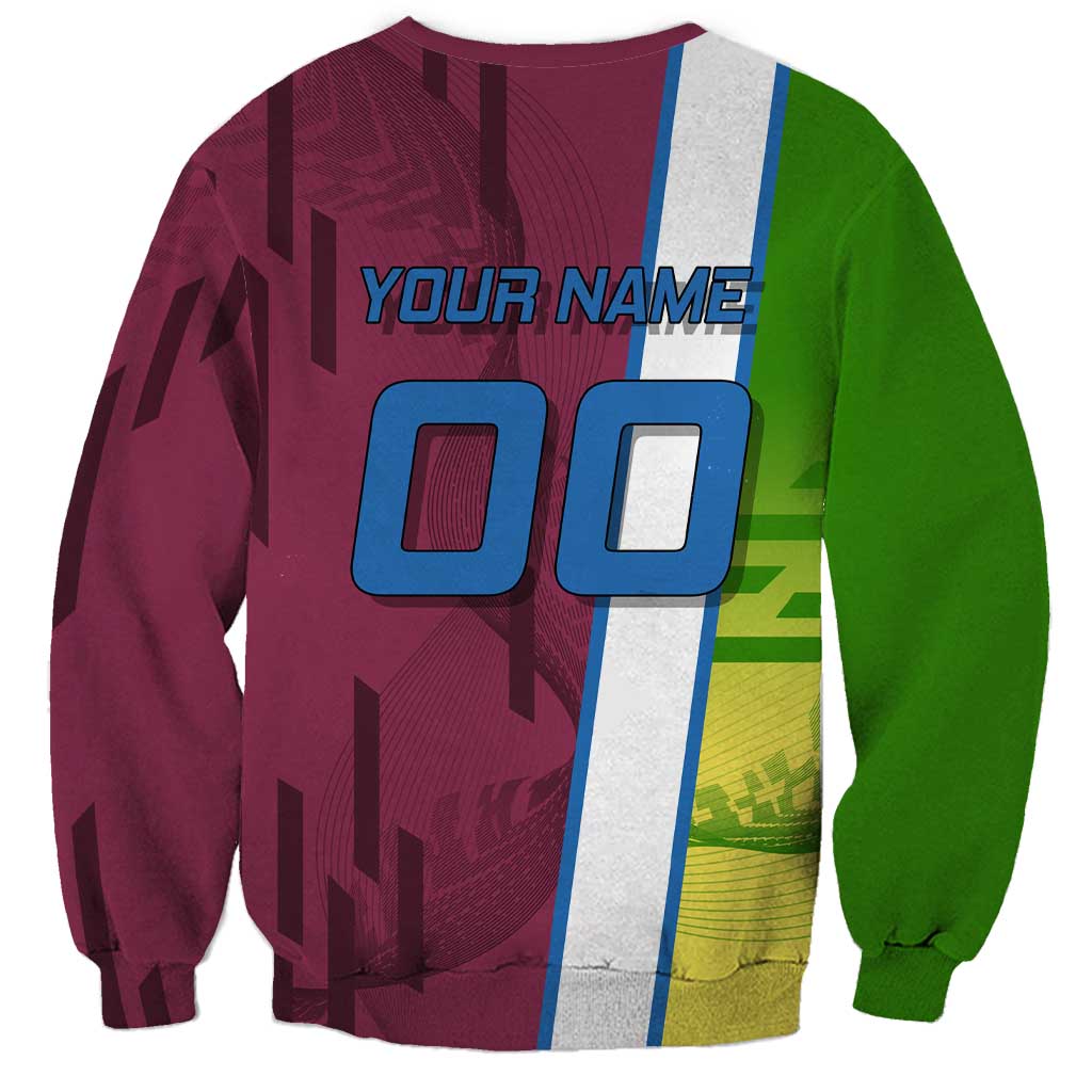 Personalized Giyuu Tomioka Demon Slayer Badminton Theme Sweatshirt with Racket Action Pose and Tricolor Graphic Design - The Mazicc