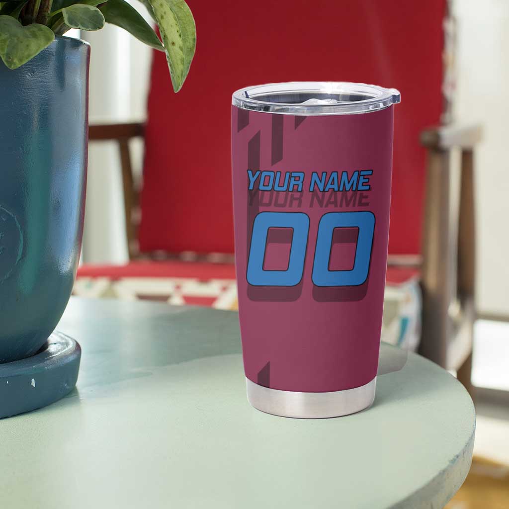 Personalized Giyuu Tomioka Demon Slayer Badminton Theme Tumbler Cup with Racket Action Pose and Tricolor Graphic Design - The Mazicc