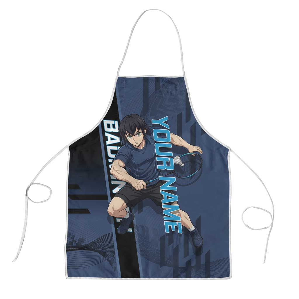 Personalized Inosuke Blue Lock Apron Crossover Badminton Design with Action Pose - The Mazicc