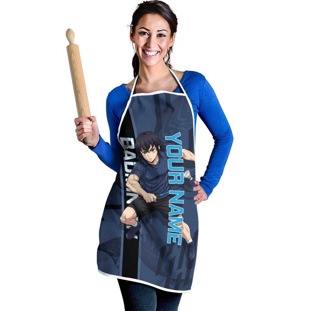 Personalized Inosuke Blue Lock Apron Crossover Badminton Design with Action Pose - The Mazicc