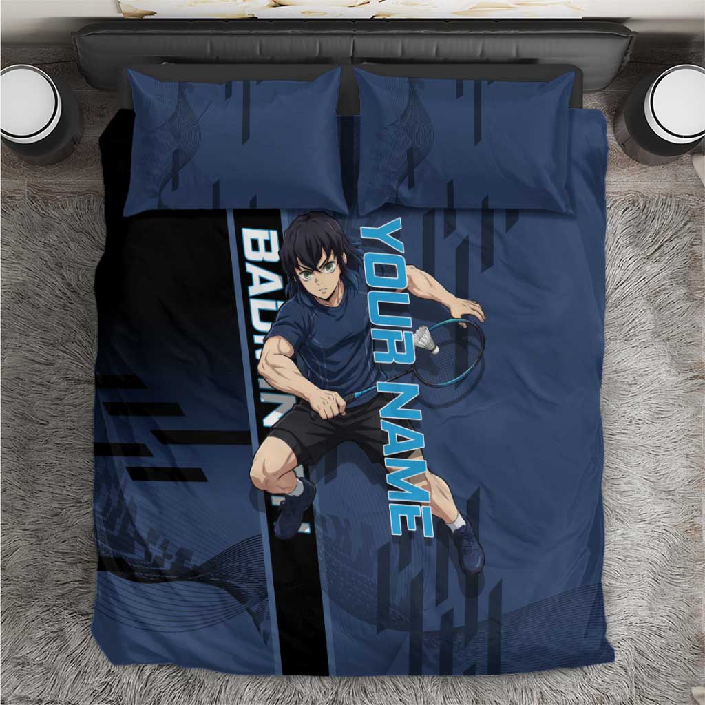 Personalized Inosuke Blue Lock Bedding Set Crossover Badminton Design with Action Pose - The Mazicc