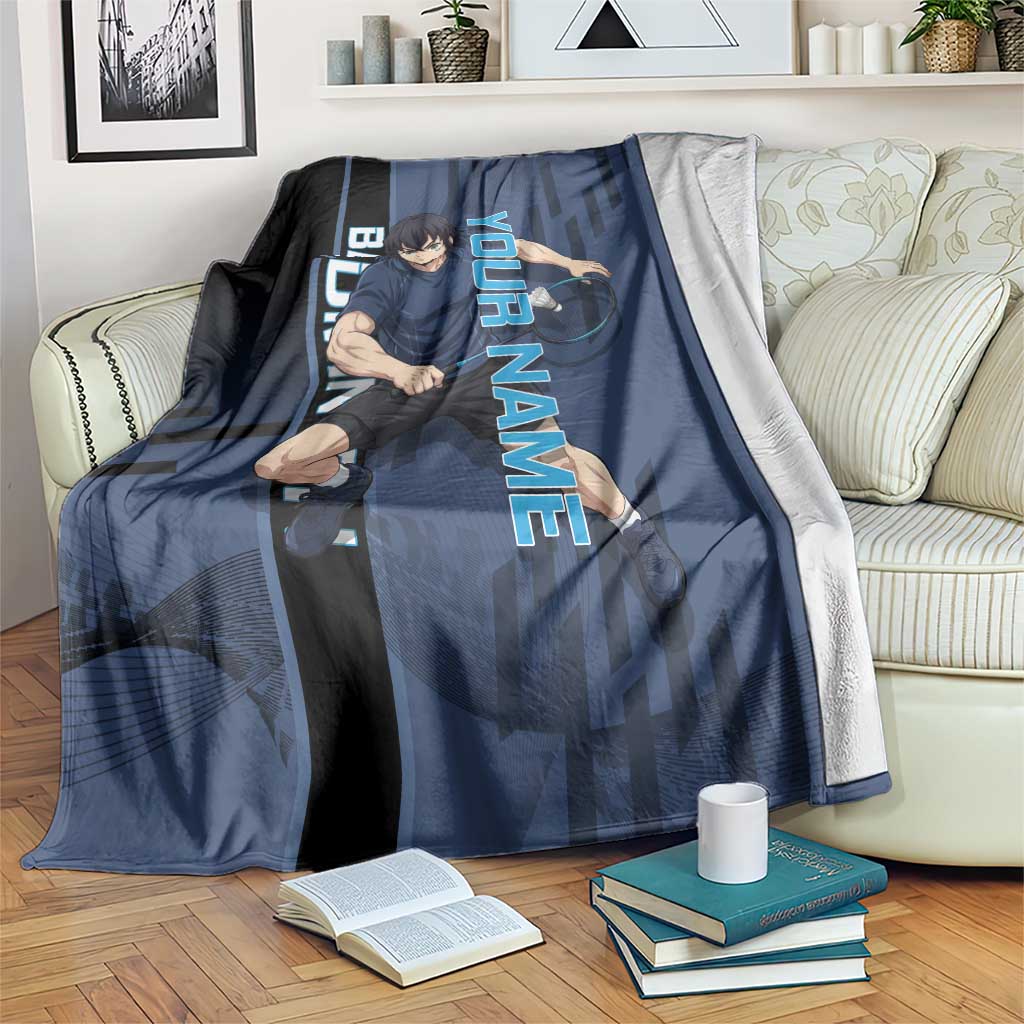 Personalized Inosuke Blue Lock Blanket Crossover Badminton Design with Action Pose - The Mazicc
