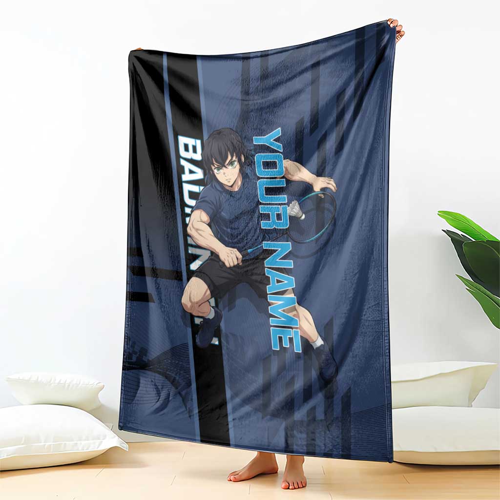 Personalized Inosuke Blue Lock Blanket Crossover Badminton Design with Action Pose - The Mazicc
