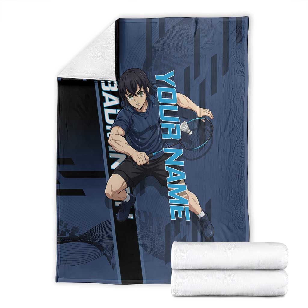 Personalized Inosuke Blue Lock Blanket Crossover Badminton Design with Action Pose - The Mazicc