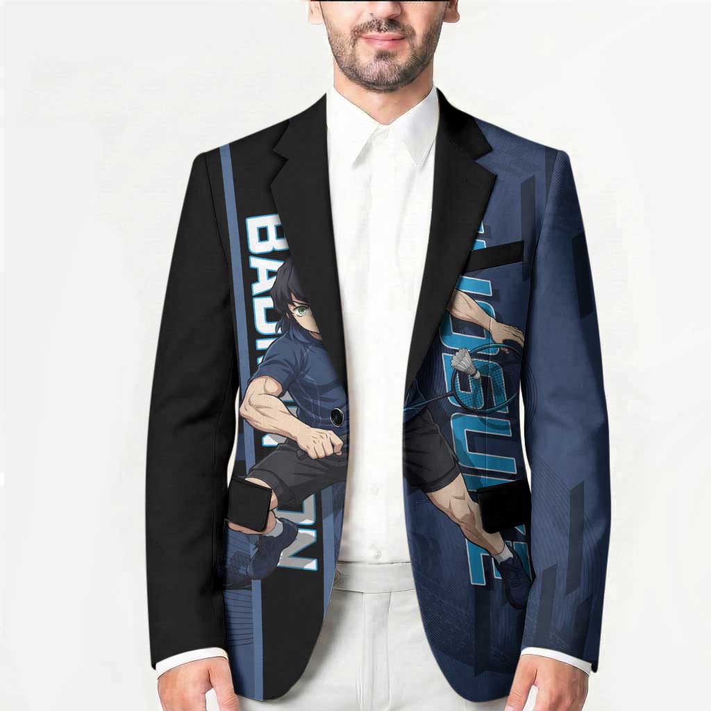 Personalized Inosuke Blue Lock Blazer Crossover Badminton Design with Action Pose - The Mazicc