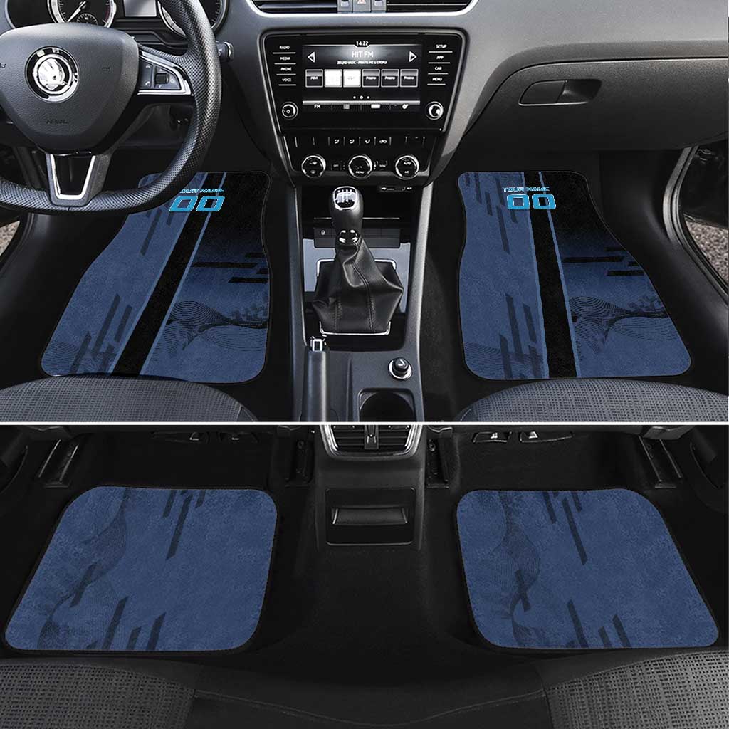 Personalized Inosuke Blue Lock Car Mats Crossover Badminton Design with Action Pose - The Mazicc