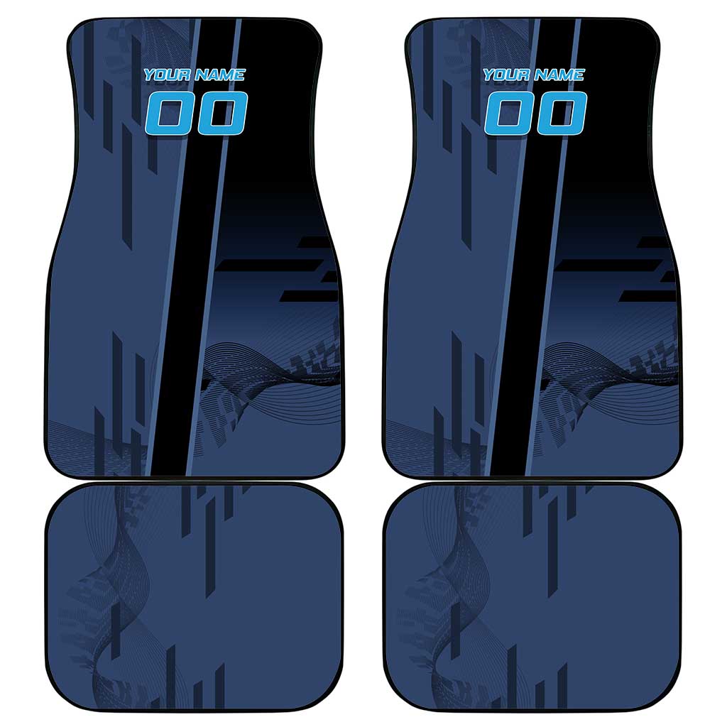 Personalized Inosuke Blue Lock Car Mats Crossover Badminton Design with Action Pose - The Mazicc