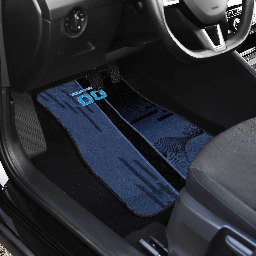 Personalized Inosuke Blue Lock Car Mats Crossover Badminton Design with Action Pose - The Mazicc