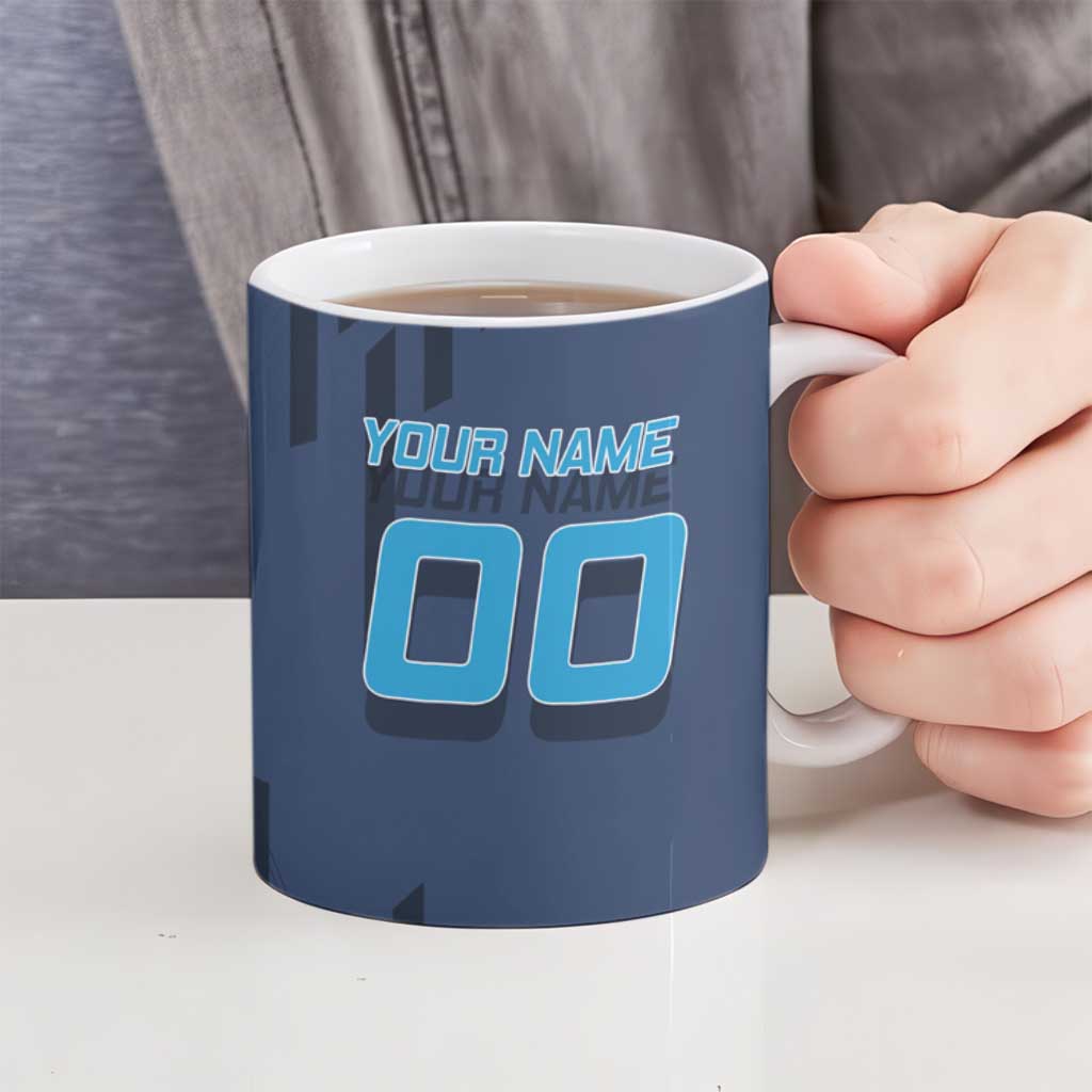Personalized Inosuke Blue Lock Ceramic Mug Crossover Badminton Design with Action Pose - The Mazicc