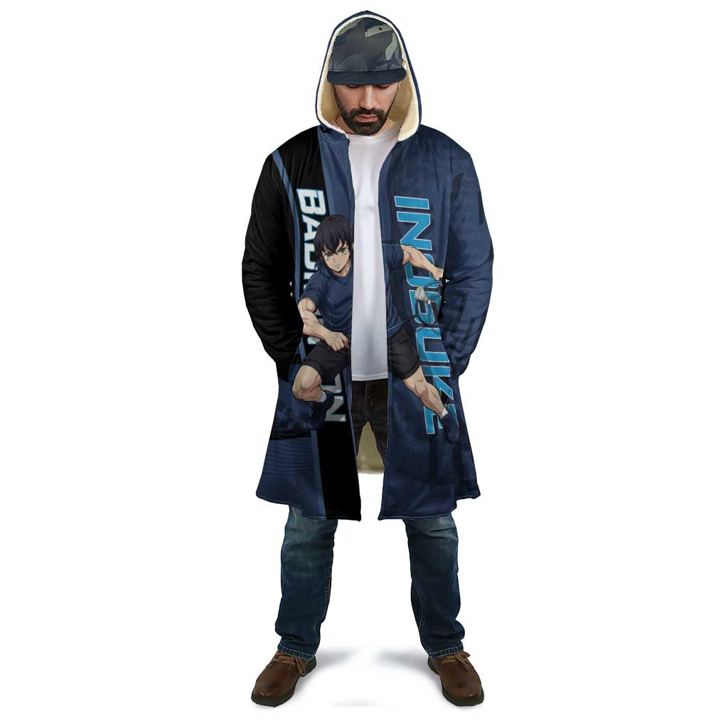 Personalized Inosuke Blue Lock Cloak Crossover Badminton Design with Action Pose - The Mazicc