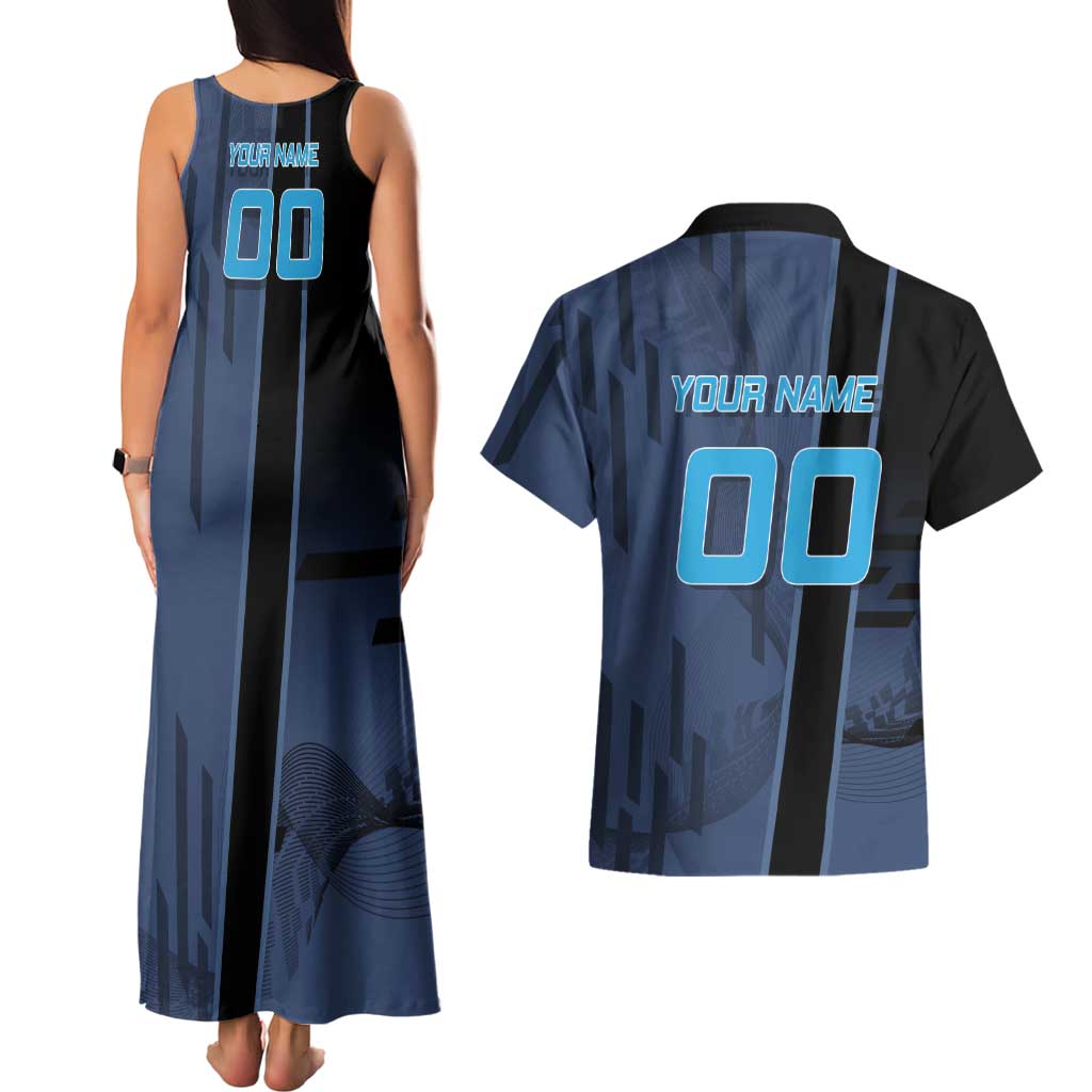 Personalized Inosuke Blue Lock Couples Matching Tank Maxi Dress and Hawaiian Shirt Crossover Badminton Design with Action Pose - The Mazicc