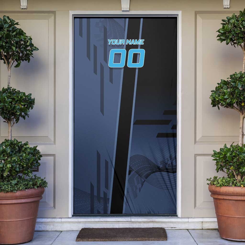 Personalized Inosuke Blue Lock Door Cover Crossover Badminton Design with Action Pose - The Mazicc