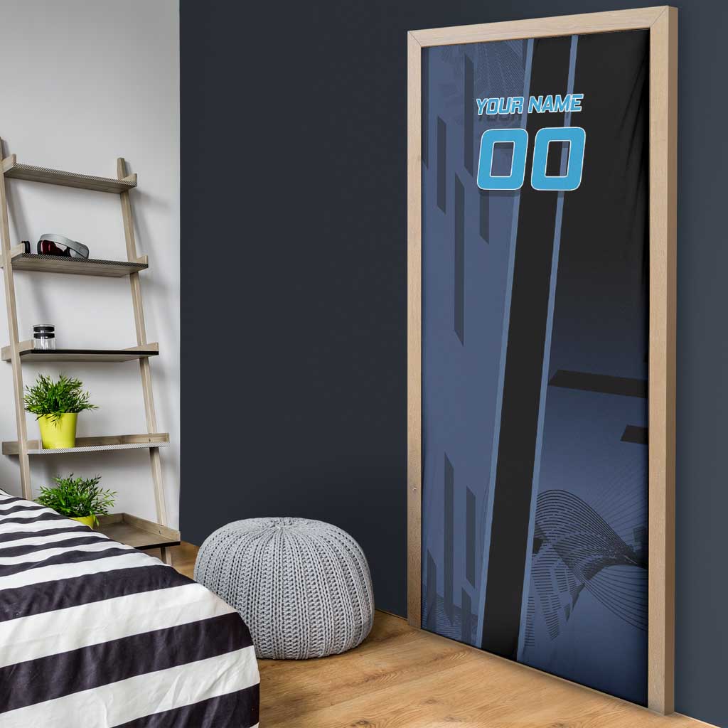 Personalized Inosuke Blue Lock Door Cover Crossover Badminton Design with Action Pose - The Mazicc