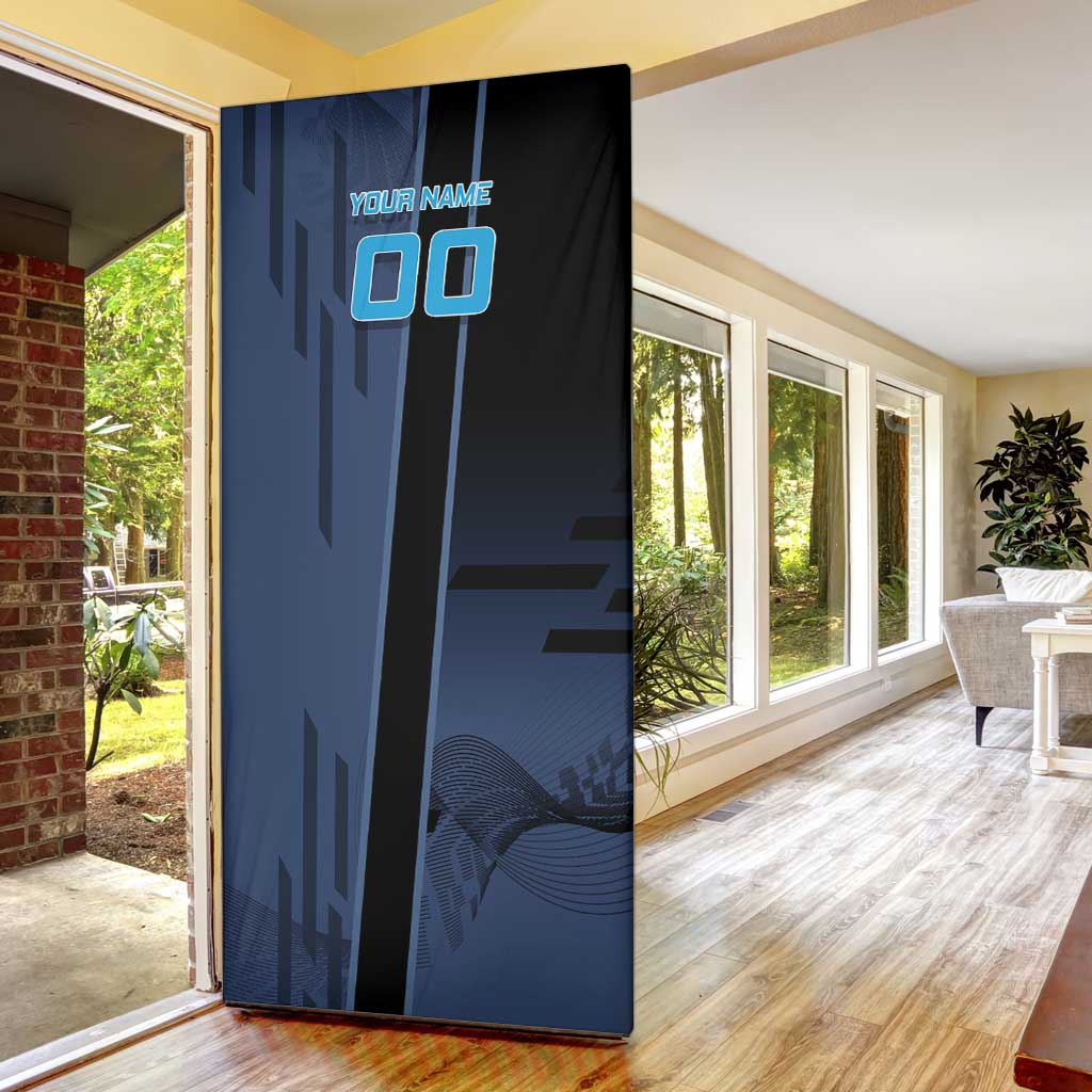 Personalized Inosuke Blue Lock Door Cover Crossover Badminton Design with Action Pose - The Mazicc