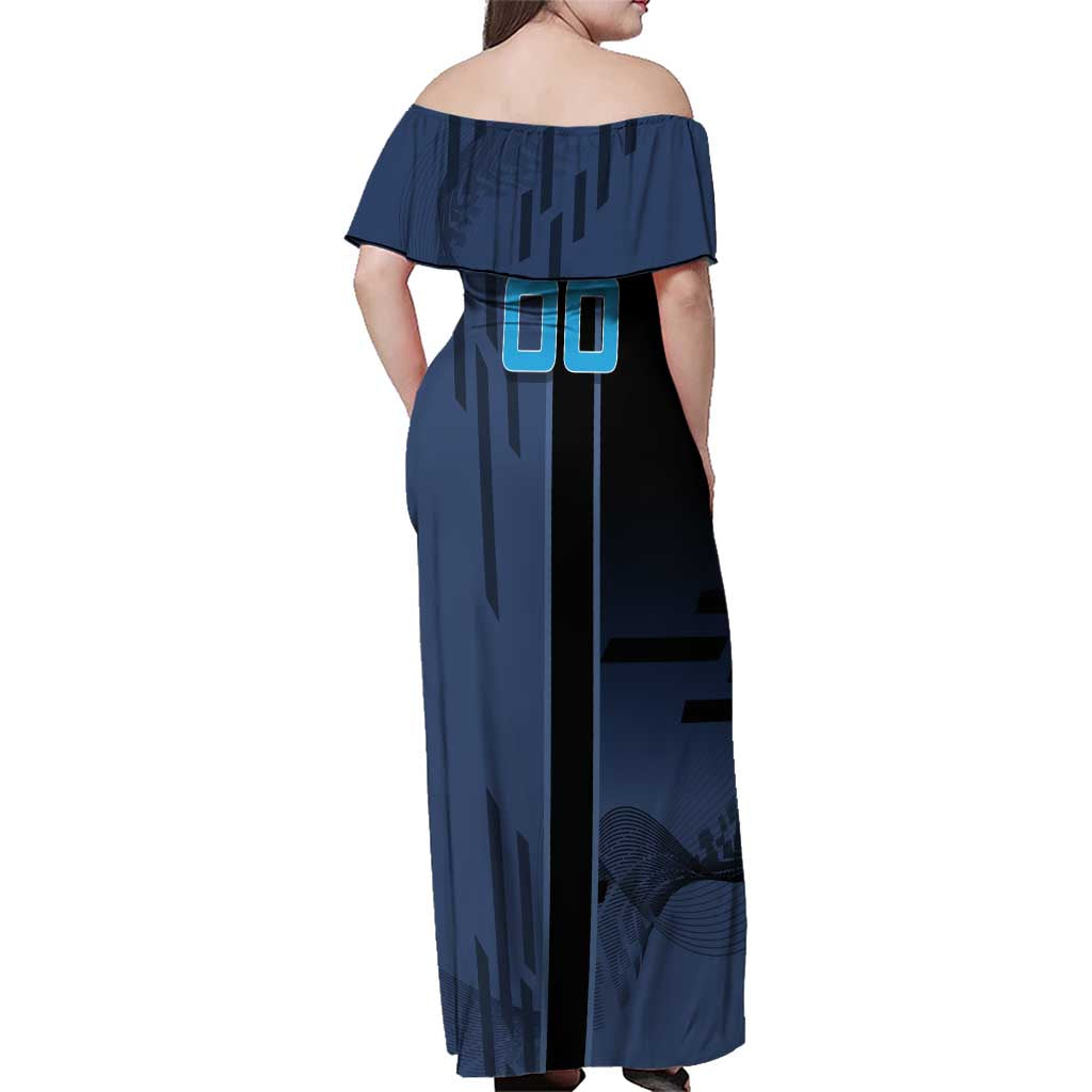 Personalized Inosuke Blue Lock Family Matching Off Shoulder Maxi Dress and Hawaiian Shirt Crossover Badminton Design with Action Pose