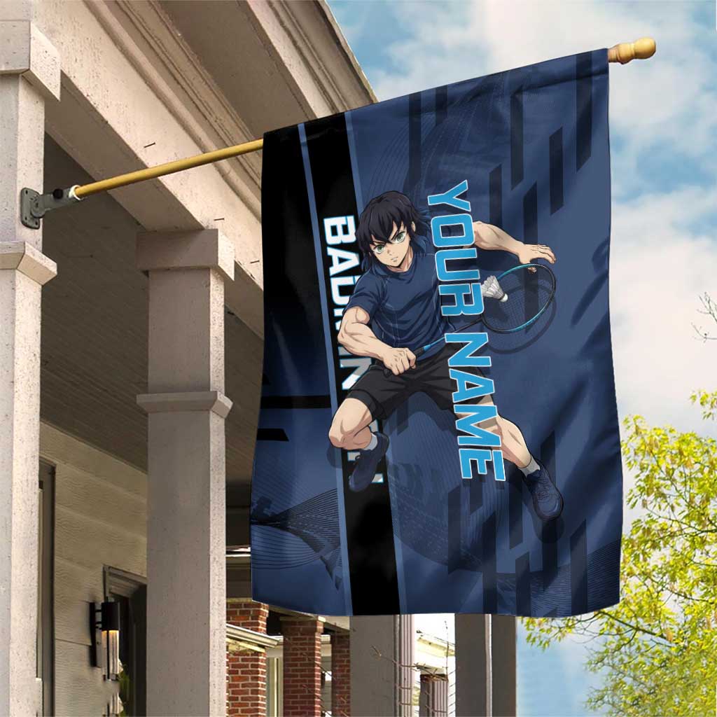 Personalized Inosuke Blue Lock Garden Flag Crossover Badminton Design with Action Pose - The Mazicc